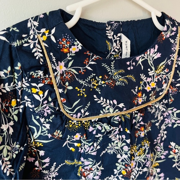 Janie and Jack Girls Botanical Navy Swing Top - Picture 2 of 5